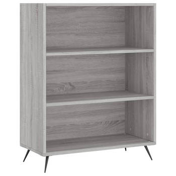 The Living Store Boekenkast Sonoma Eiken Grijs - 69.5 x 32.5 x 90 cm - Stevig materiaal - voldoende opbergruimte -