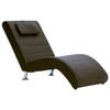 The Living Store Chaise longue - Bruin - 144 x 59 x 79 cm - Stevig en duurzaam