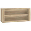 The Living Store Schoenenrek - Hout - 100 x 35 x 45 cm - Sonoma Eiken