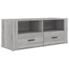 The Living Store Tv-kast Sonoma Eiken - 100x35x40 cm - Stereokast met opbergruimte