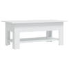 The Living Store Salontafel Modern - Spaanplaat - Wit - 102 x 55 x 42 cm - Montage vereist