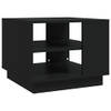 The Living Store Salontafel - Banktafel - Spaanplaat - 55x55x43 cm - Zwart