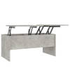 The Living Store Salontafel - 102 x 50.5 x 46.5 cm - Betongrijs