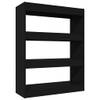 The Living Store Boekenkast Hout - 80 x 30 x 103 cm - Zwart