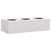 The Living Store Schuifdeurkast Grijs Staal 90x40x90cm - Met 2 verstelbare schappen - Met slot