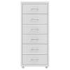 The Living Store Archiefkast - 6 lades - Grijs - 28x41x69 cm - Metaal