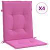 The Living Store - Stoelkussens - Lage rugleuning - 100 x 50 x 4 cm - Roze