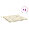 The Living Store Stoelkussens - Oxford stof - 40 x 40 x 3 cm - Crème - Duurzaam en comfortabel