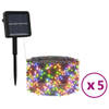 The Living Store Solar Kerstslinger - Meerkleurig - 200 LEDs - Met 8 lichteffecten - Geschikt voor binnen en buiten