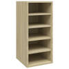 The Living Store Schoenenkast Opbergsysteem - 31.5 x 35 x 70 cm - Sonoma Eiken Spaanplaat