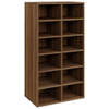 The Living Store Schoenenrek 12 Vakken - 54 x 34 x 100.5 cm - Bewerkt hout - Bruineiken