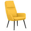 The Living Store Fauteuil - - Relaxstoel - 70 x 77 x 98 cm - Mosterdgeel
