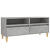 The Living Store TV-kast - Klassiek - 100 x 34.5 x 44.5 cm - Betongrijs