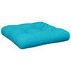 The Living Store Palletkussen - Oxford stof - 58x58x10cm - Turquoise