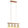 The Living Store Plafondlamp Industrieel - 90x17x25 cm - Messing en Bruin