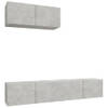 The Living Store TV-meubelset - Betongrijs - 80 x 30 x 30 cm - 3x