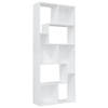 The Living Store Boekenkast - Wit - 67 x 24 x 161 cm - Bewerkt hout