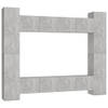 The Living Store TV-meubel Betongrijs - Stereokast - Wandmontage - 80 x 30 x 30 cm (L) - 30.5 x 30 x 90 cm (M)