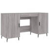 The Living Store Bureau Grijs Sonoma Eiken - 140 x 50 x 75 cm - Industriële stijl