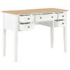 The Living Store Schrijftafel Bureau - 109.5 x 45 x 77.5 cm - 5 grote lades - MDF en grenenhout