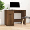 The Living Store Bureau Bruineiken 100x50x75 cm - stevig bewerkt hout - met opbergruimte