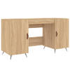 The Living Store Bureau - Sonoma eiken - 140 x 50 x 75 cm - Opbergruimte - Industrieel