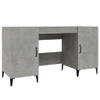 The Living Store Bureau Industrieel - Betongrijs - 140 x 50 x 75 cm - Stabiel hout/metaal