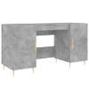 The Living Store Bureau - Betongrijs - 140 x 50 x 75 cm - Duurzaam hout en ijzer