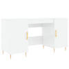 The Living Store Bureau - Studie en Werkruimte - 140x50x75 cm - Hoogglans Wit