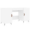 The Living Store Bureau - Elegant Charme - Bureau - 140 x 50 x 75 cm - Wit