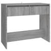 The Living Store Consoletafel Home - 89 x 41 x 76.5 cm - Grijs Sonoma Eiken