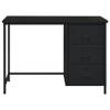 The Living Store Bureau Industriële Stijl - 105 x 52 x 75 cm - 3 Lades - Zwart