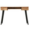 The Living Store Houten Schrijftafel - Massief Acaciahout - 118 x 45 x 76 cm - 2 lades en 1 schap