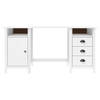 The Living Store Hill Bureau - Wit - 150 x 50 x 74 cm - Massief grenenhout