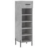 The Living Store Schoenenkast - betongrijs - 30 x 35 x 105 cm - Duurzaam hout - Voldoende opbergruimte - Stabiel blad -