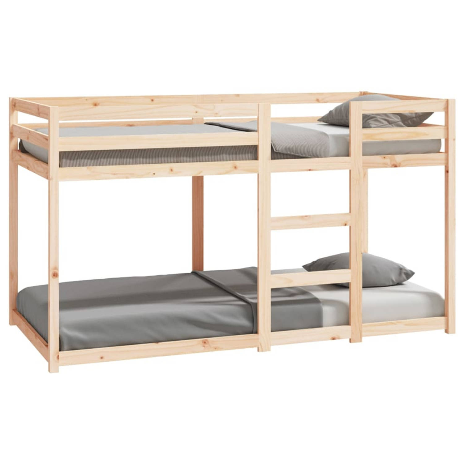 The Living Store Stapelbed massief grenenhout 90x190 cm - Stapelbed - Stapelbedden - Bed - Bedframe - Stapelbedframe - Bed Frame - Bedden - Bedframes - Stapelbedframes - Bed Frames