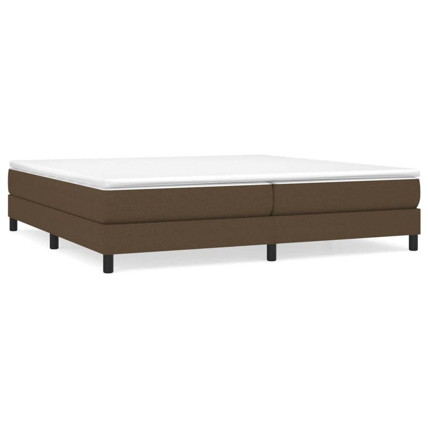 The Living Store Boxspringframe stof donkerbruin 200x200 cm - Boxspringframe - Boxspringframes - Bed - Ledikant - Slaapmeubel - Bedframe - Bedbodem - Tweepersoonsbed - Boxspring -