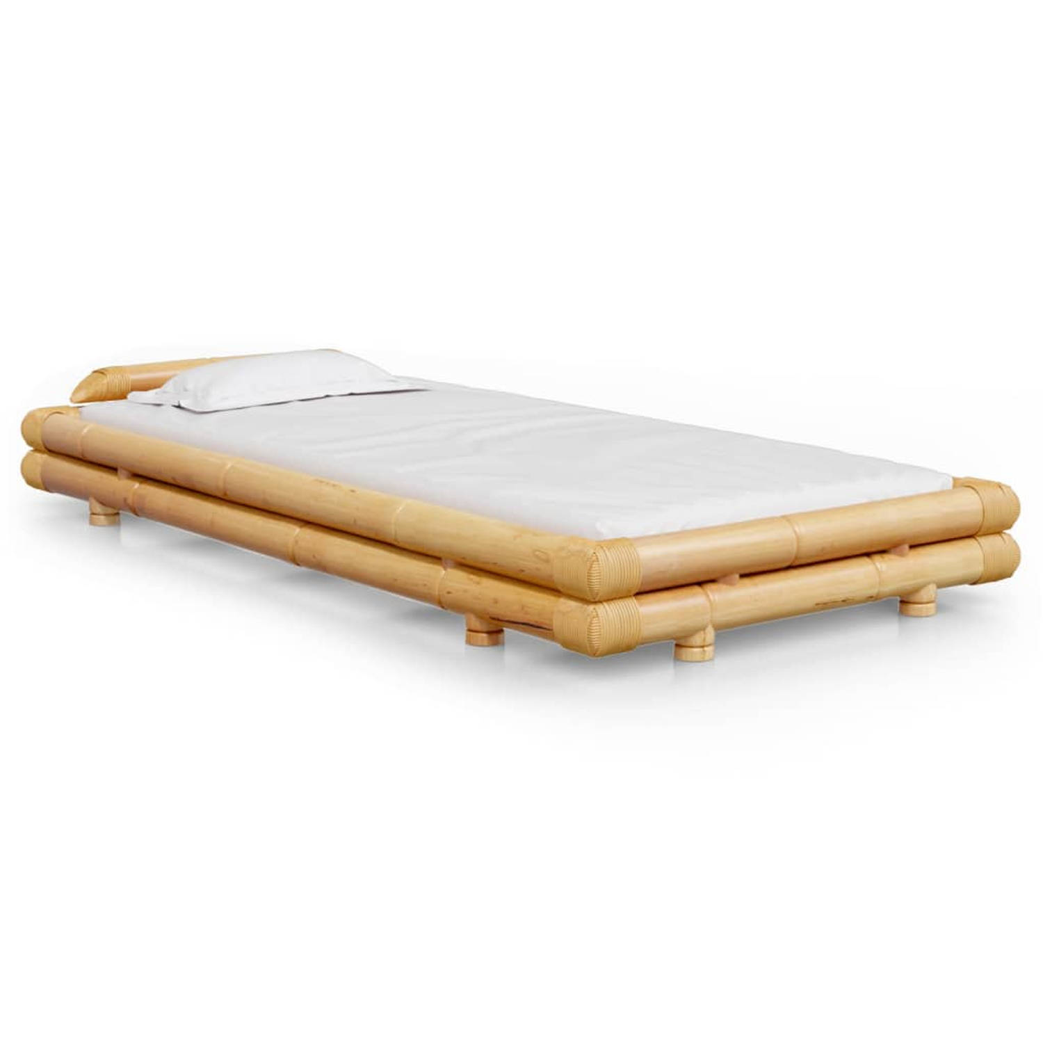 The Living Store Bedframe bamboe 90x200 cm - Bed
