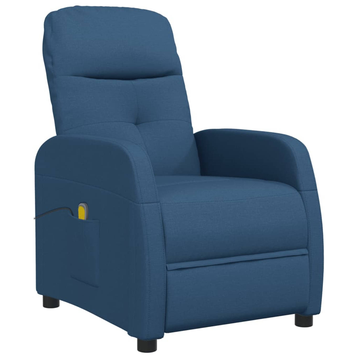 The Living Store Massagestoel stof blauw - Fauteuil