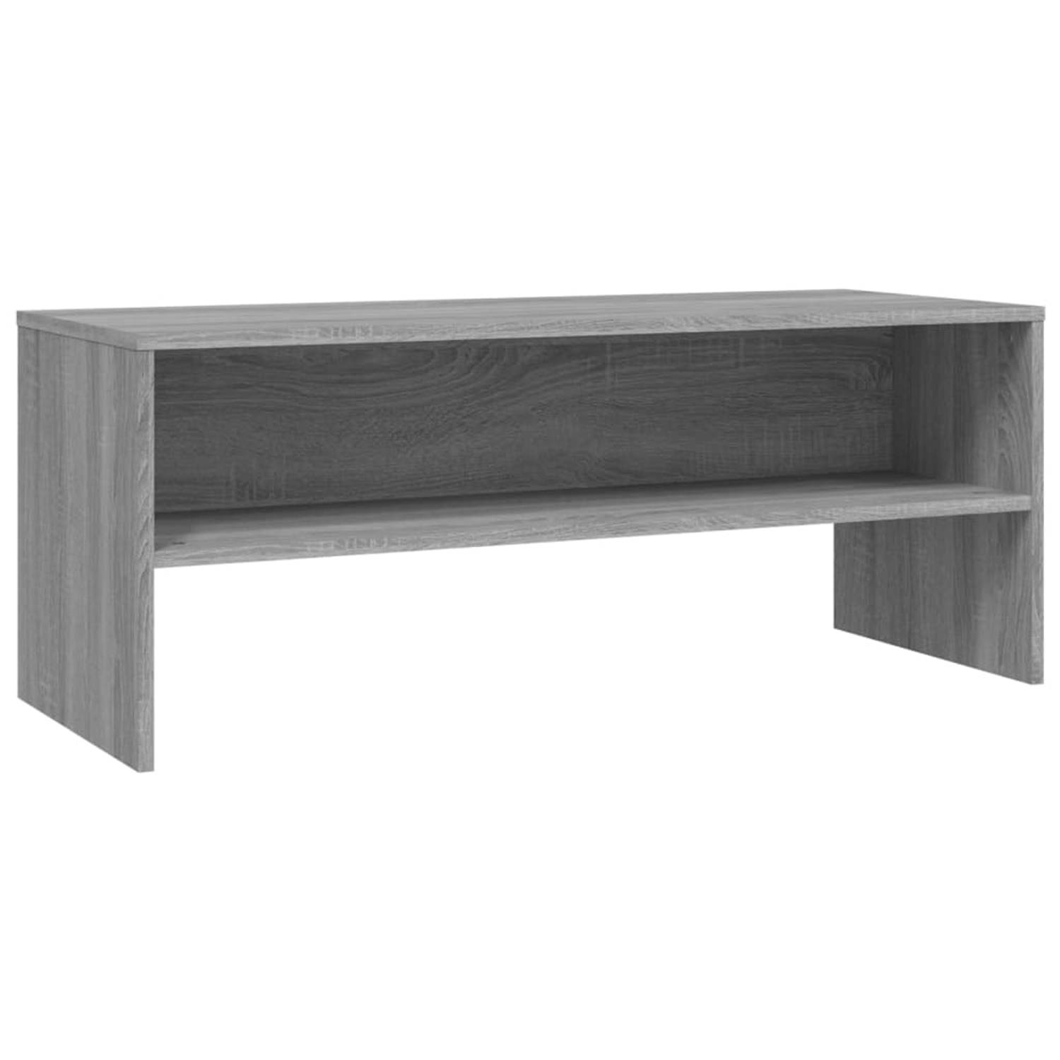 The Living Store TV-meubel - Serie- Grijs Sonoma Eiken - 100x40x40 cm - Trendy en praktisch design