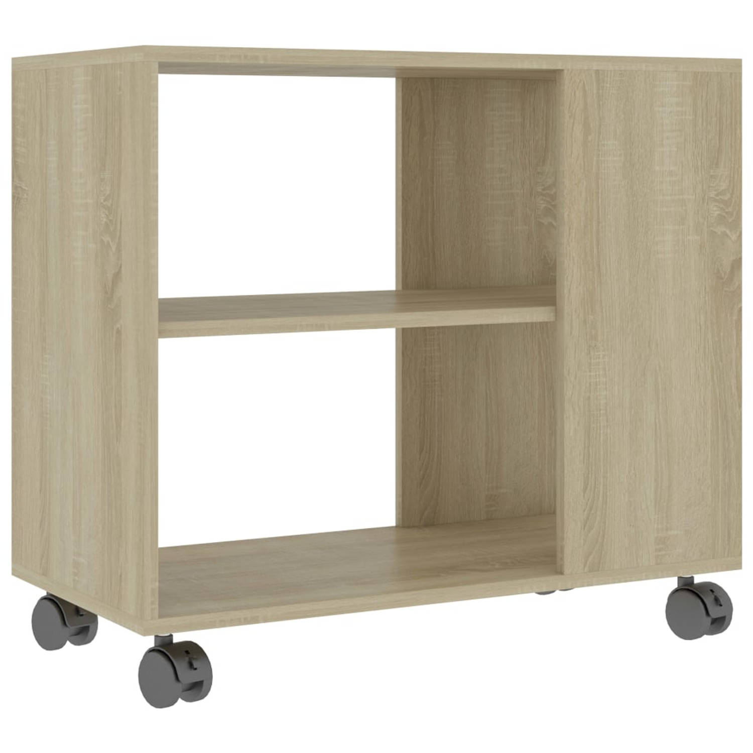 The Living Store Bijzettafel - Sonoma Eiken - 70 x 35 x 55 cm - Bewerkt hout