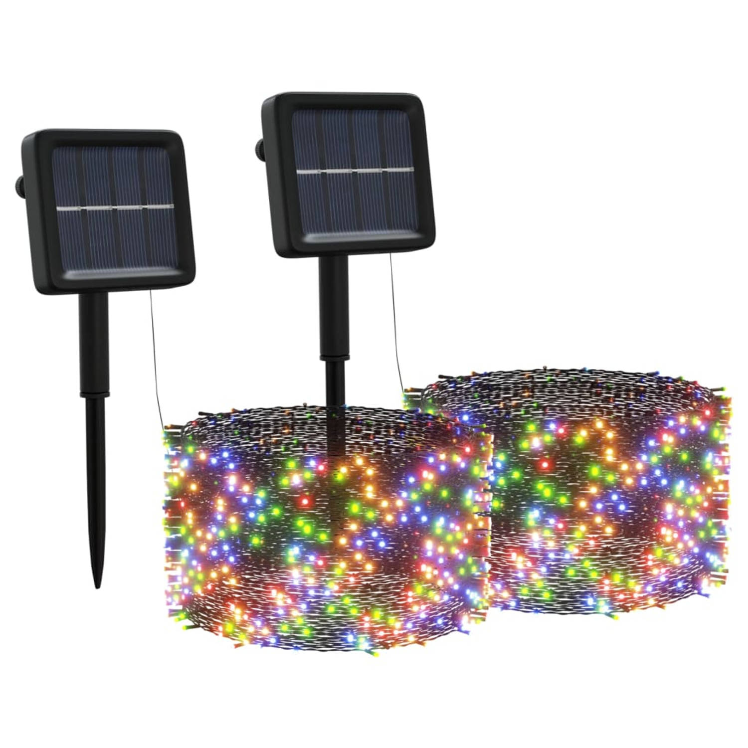 The Living Store Solarlichtslinger - Meerkleurig - 400 LEDs - 2 V 120 mA - 1.2 V 800 mA - 3 V 75 mA - 1m kabel - 8