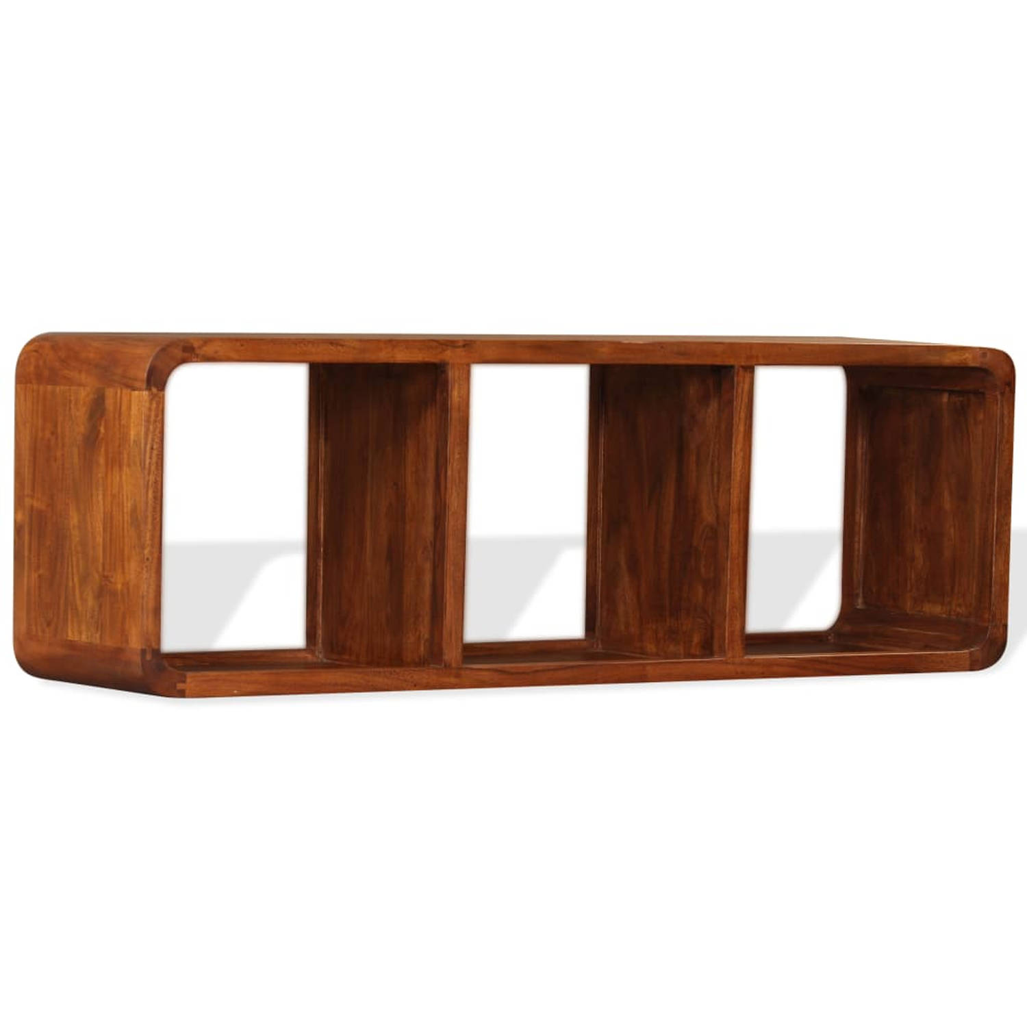 The Living Store Houten TV-Meubel - Acaciahout - 120 x 30 x 40 cm - Met 3 schappen