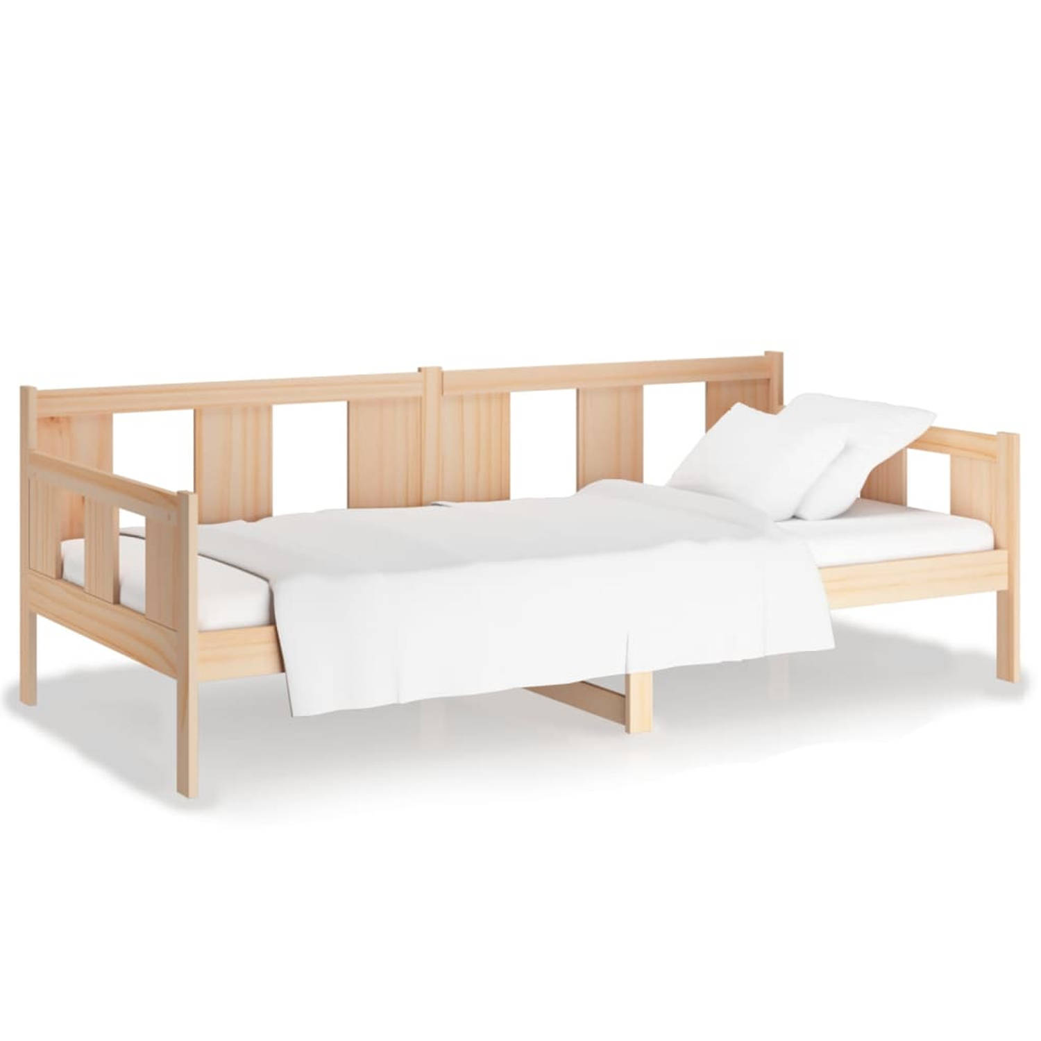 The Living Store Slaapbank massief grenenhout 90x190 cm - Slaapbank - Slaapbanken - Bedbank - Bed - Bedframe - Houten Bedframe - Bedbodem - Logeerbed - Slaapmeubel - Ledikant - Bed