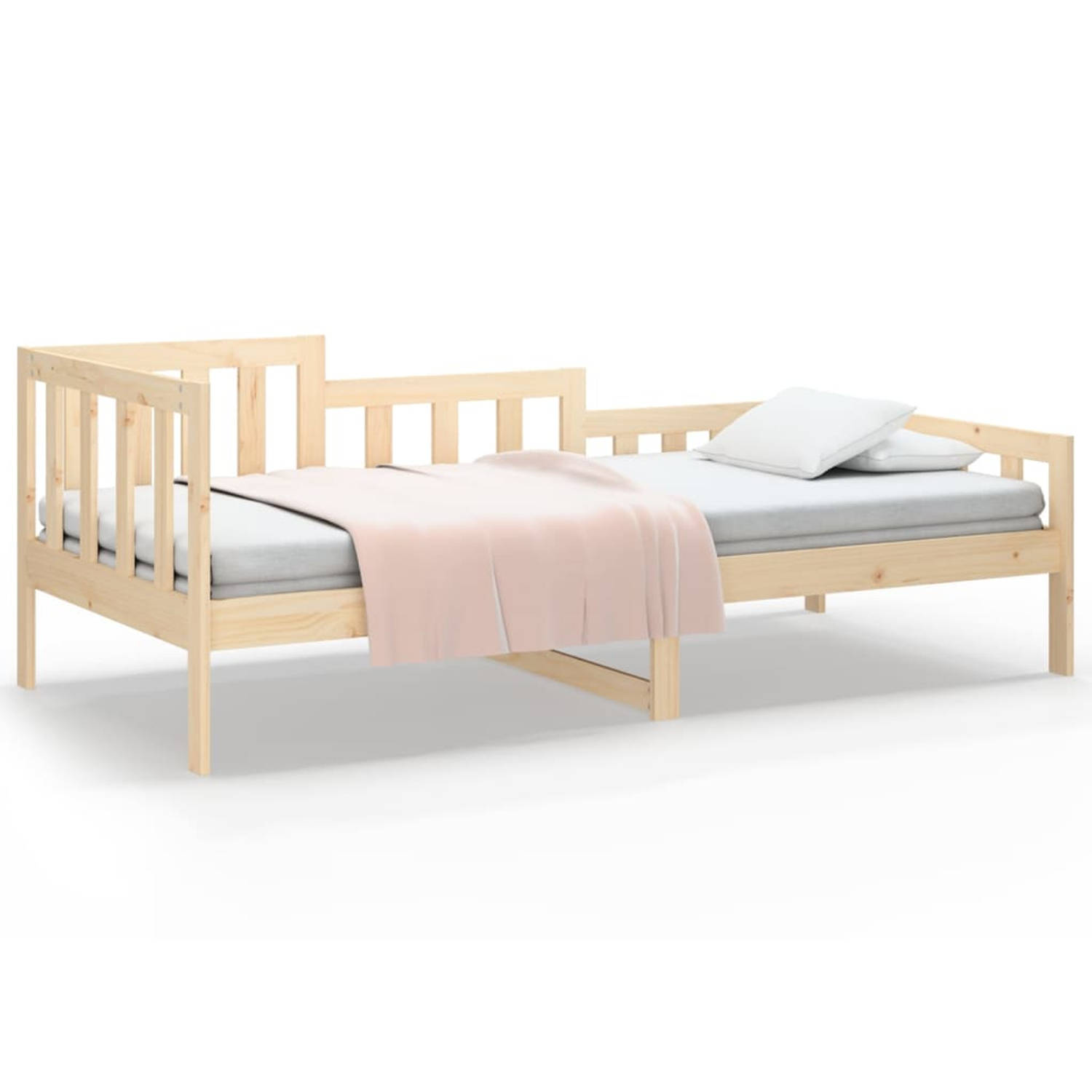 The Living Store Slaapbank 90x190 cm massief grenenhout - Slaapbank - Slaapbanken - Bedbank - Bed - Bedframe - Houten Bedframe - Bedbodem - Logeerbed - Slaapmeubel - Ledikant - Bed