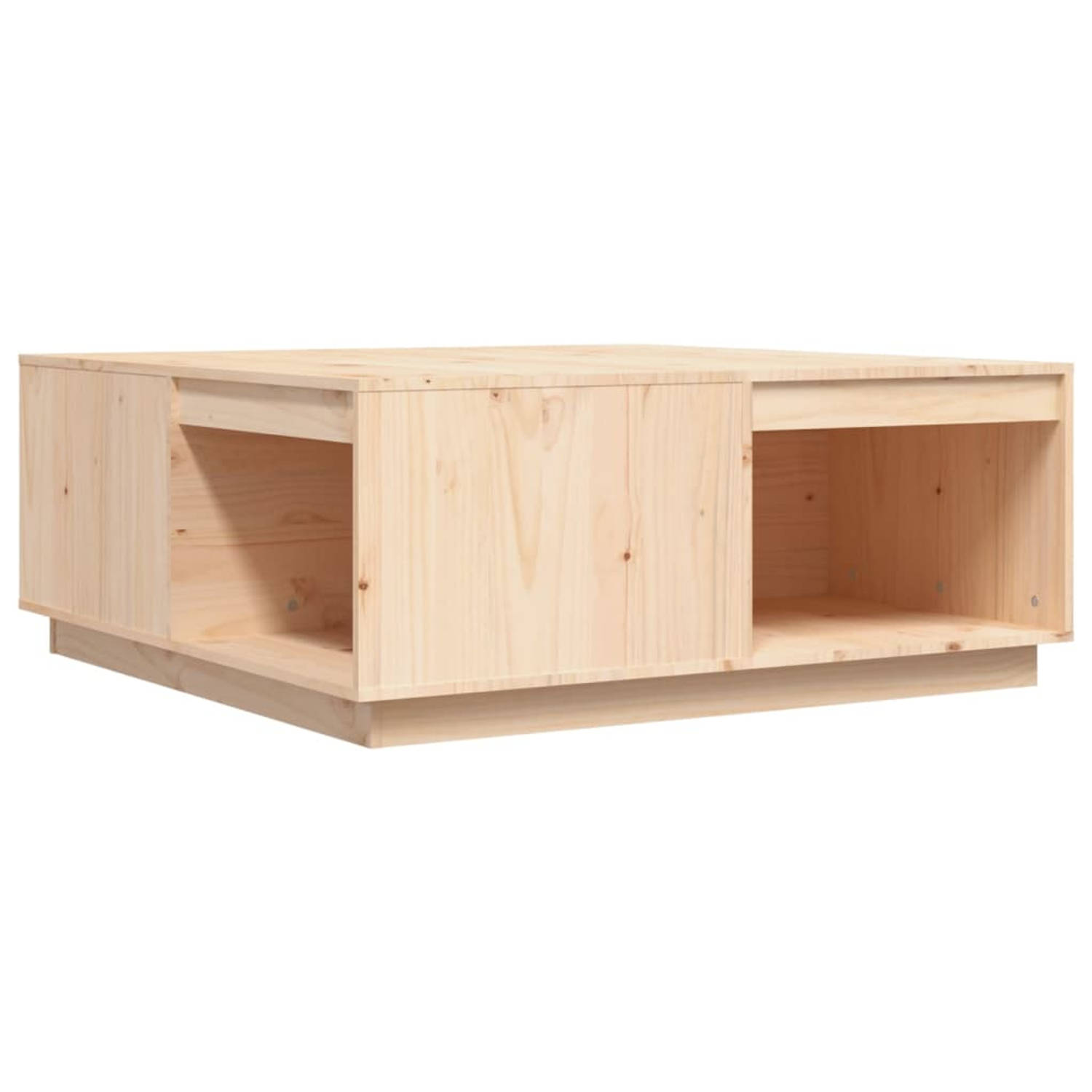 The Living Store Salontafel Massief Grenenhout - 100 x 101 x 40.5 cm (B x D x H)