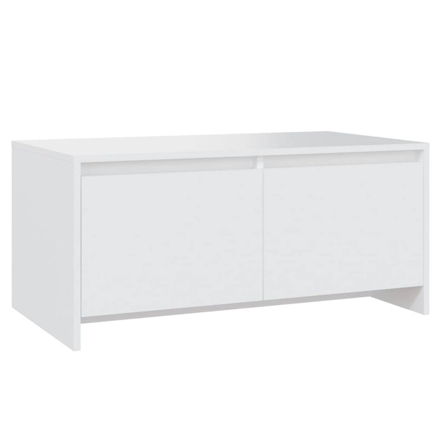 The Living Store Banktafel - 90 x 50 x 41.5 cm - wit Bewerkt hout