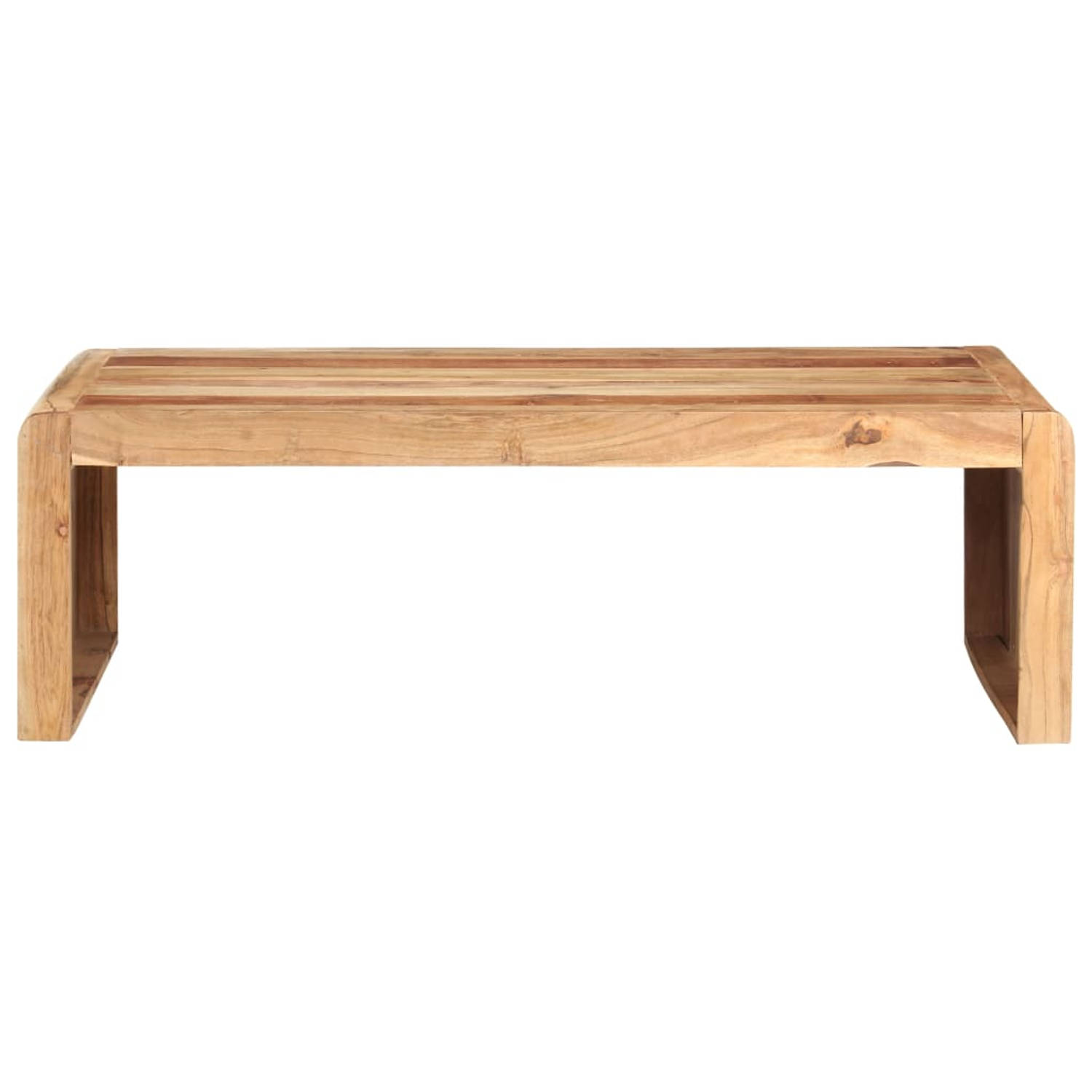 The Living Store houten salontafel - rustieke stijl - 110 x 63 x 35 cm - massief acaciahout