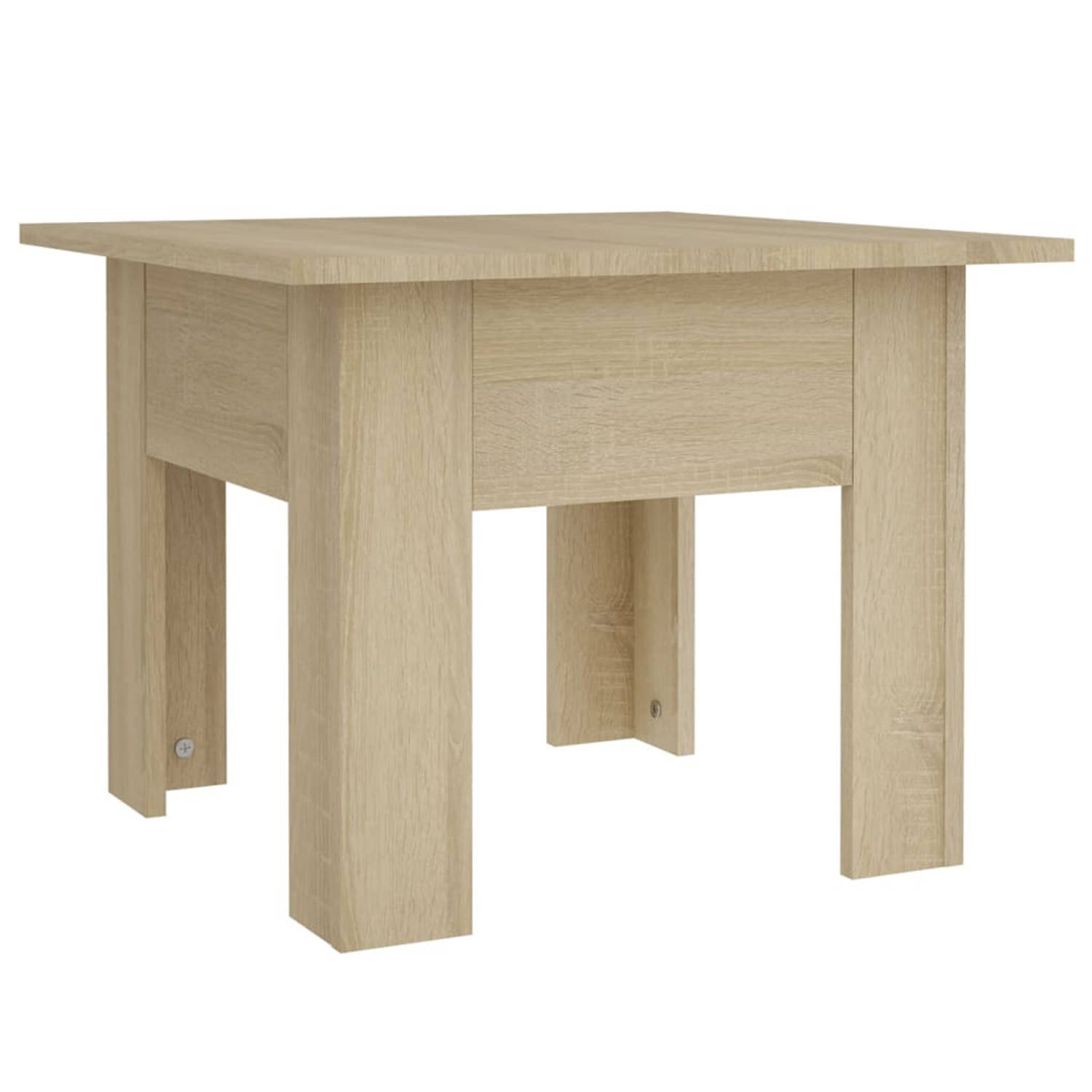 The Living Store Salontafel Cubo - Sonoma Eiken - 55x55x42 cm