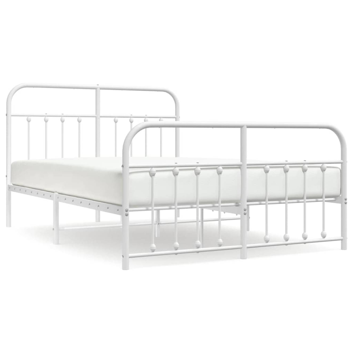 The Living Store Bedframe Classic - Staal - 196x146x100 cm - Extra opbergruimte